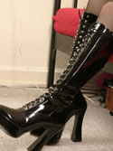 Shiny Black Boots